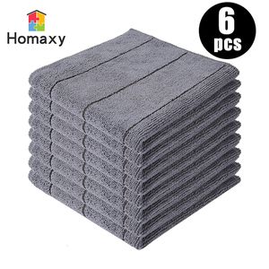 Cleaning Cloths Homaxy 6pcs Microfiber Cleaning Cloth Thickened Magic Kitchen Towel Home Cleaning Rags Soft Washcloth Polish Absorbent Dishcloth 230720