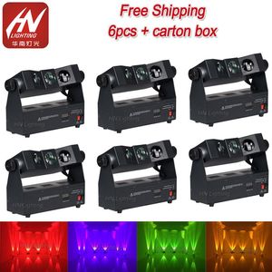 6pcs Kablosuz DMX LED PAR IŞIK RGBA 4IN1 Pil Powered Tri Işın Uplights DJ Efekt Duvar Yıkayıcı Uplighting Düğün Partisi247L