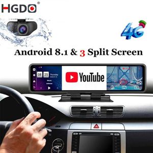Автомобильное видео Hgdo 12 '' DVR Dashboard Camera Android 8 1 4G ADAS Задняя зеркальный рекордер FHD 1080p WiFi GPS Dash Cam Regis3108