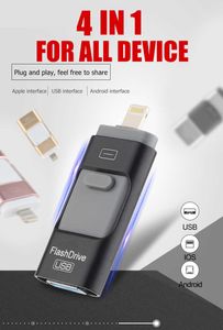 Hafıza Kartları USB Stick Hafıza Kartları İPhone 6 6s için USB Stick 5s iPad Kalem Drive HD Bellek Çubuğu Çift Amaçlı Mobil OTG Mikro USB Flash Drive 16G 32G 64GB Pendrive 30