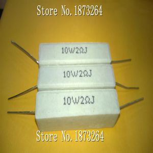 10W2RJ Seramik Çimento Dirençleri Çimento Direnci 10W2 Kurşun 10 Watt 2 Ohm Yük Direnç 5pcs Lot275f