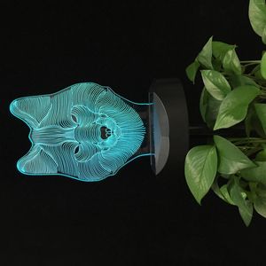 Ночные светильники Wolf Animal 3D светодиодная лампа
