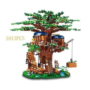 1013 PCS Tüm Seasons Treehouse City Yapı Taşları Yaratıcı Ağaç Ev Odası Ev Tuğlaları Çocuk Çocuk Oyuncakları DIY Hediyesi Y220214175E