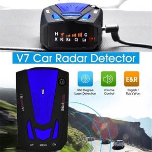 Lazer Dedektörleri Velocity Radar Aracı Gelişmiş Araba Güvenlik Koruma Monitörü Alarm Sistemi V7 LCD Display Universal1216o