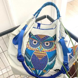 TOOT Designer Baykuş Nakış Tote Halat Tutam Omuz Çantaları Markalar Naylon Çantalar ve Çantalar Büyük Top Eko Çanta Alışverişçisi Pursessylishdesignerbags