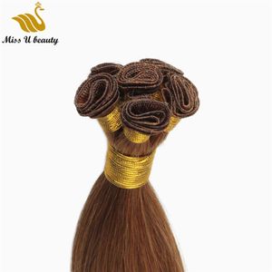 Rusya Remy Saç El Bağlı Atkılı Hessiz Bakire Hairextensions Cudicle Hizalı Handliedhair 150 Gram 12-24inch270t