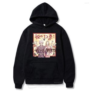 Erkek Hoodies Harajuku Anime Jigokuraku Y2K Kawaii Gabimaru Yui Manga Karikatür Kepon Uzun Kollu Sıradan Termal Polar Sweatshirt