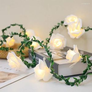 Dizeler Led Işıklar Dize Anneler Günü Gül Çiçeği Sıcak Beyaz Aydınlatma Pil İşletilmiş Sevgililer Kapalı Parti Dekoru