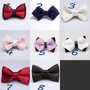 Прекрасный галстук-бабочка для мальчиков, черный, синий, розовый, красный, детские аксессуары, высокое качество, Новое поступление 2017 года, регулируемый271B