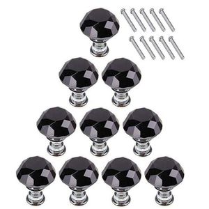 10pcs Set 30mm Elmas Şekli Tasarım Kristal Cam Düğümler Dolap Çekmecesi Mutfak Dolabı Kapı Dolapı Giderleri Donanım Crysta209D