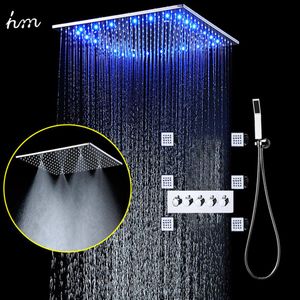 Дождь спа -душ, набор 20 -дюймовой светодиодной светодиодной насадки для душа Потолочная спрей для кузова ванной