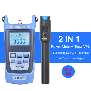 2 in 1 FTTH 850~1625nm Optical power meter with TriBrer 10mw VFL optic test pen 10KM Visual Fault Locator