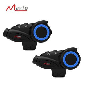 2020 Maxto M3 Водонепроницаемый мотоцикл Bluetooth Wi -Fi Video Recorder 6 Riders Шлем Intercom Interphone HD Sony 1080p LEN240B