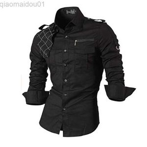 Men's Casual Shirts Jeansian Men's Casual Dress Shirts Fashion Desinger Stylish Long Sleeve 8371 Black2 L230721