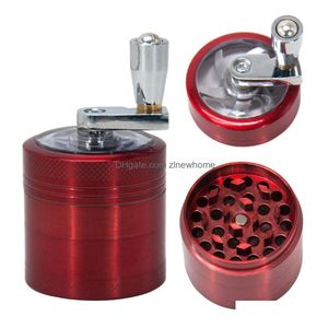 Mills Zinc Alloy 40Mm 4-Layer Metal Herb Herbal Household Commodity Spice Crusher Kitchen Grinder Tools Drop Delivery Home Garden Din Dhs1I