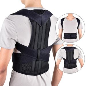 None Adjustable Adult Corset Back Posture Correction Belt Therapy Shoulder Lumbar Brace Spine Support Belt268E