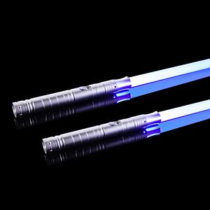 LED Light Sticks RGB Metal Lightsaber Laser Rave Light Saber Sabre De Luz Light Stick Cosplay Toy 14 Color FOC Blaster Swords 230720