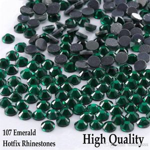 Dikiş Kavramları Tüm Boyutlar Emerald DMC Fix Rhinestone Flatback Cam Kristal Derin Diy Giyim Çantası Giysi Dekorasyon Demir 297F