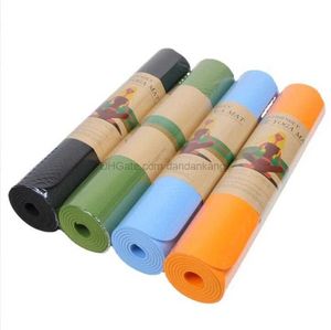 Tappetino da yoga Materiale ecologico antiscivolo Yoga Pilates Fitness a casa Tappetini per esercizi da palestra tappetini da allenamento antiscivolo in gomma naturale portatile all'ingrosso