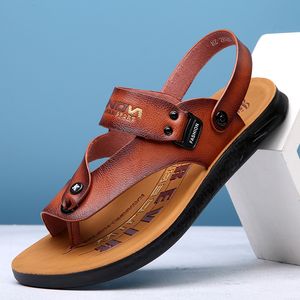 Plaj sandaletleri flip ayakkabılar açık havada giyiyorlar yaz aylarında erkekler için uygun anti -slip bahar ve sonbahar süper gündelik lifler 230720 5 sprg