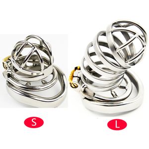 Cockrings CHASTE BIRD Men's Stainless Steel Rooster Cage with Penile Barb Ring Chastity Device Hidden Lock Sex Toy A273 230720