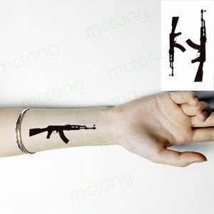 Классическая черная ружья Ak Machine Flower tatuajes
