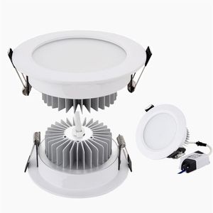 Gümüş Beyaz Kabuk Led Işıklar 9W 12W 15W 18W Dimmable LED Downlights Gömme Tavan Işığı 110-240V2034