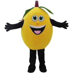 2019 İndirim Fabrikası Sarı Limon Maskot Kostümleri Meyve Maskot Kostümleri Cadılar Bayramı Kostümleri Chirstmas Party Yetişkin Boy