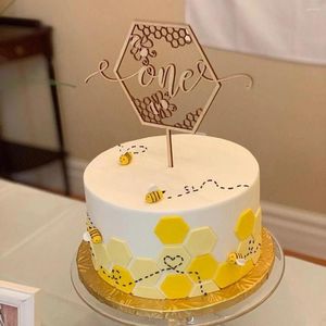 Вечеринка поставки детского душа торт Topper Bumble Bee Первый день рождения один украшение