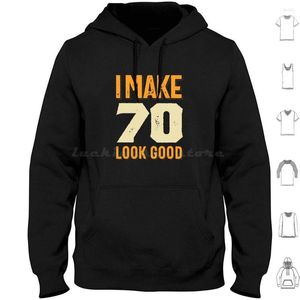 Erkek hoodies 70 iyi görünmesini sağlıyor 70. doğum günü hediyesi uzun kollu erkekler için mükemmel bir fikir