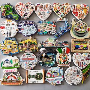 Fridge Magnets Decor Japan Korea Germany Russia Zealand Italy Turkey Peru Tourist Souvenir Magnetic Refrigerator Paste gifts 230721