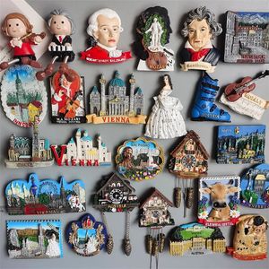 Buzdolabı Mıknatıslar Avusturya Viyana Salzburg Innsbruck Ischgl Turist Souvenir Müzisyen Mozart Beethoven Mıknatıs Buzdolabı Sticker Cuckoo Clock 230721