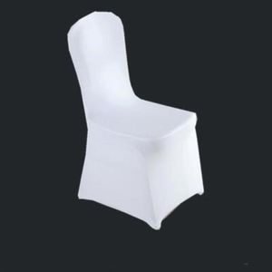 Farbe: Weiß, günstiger Stuhlbezug, Spandex-Lycra, elastischer Stuhlbezug, starke Taschen, für Hochzeitsdekoration, Bankett, Whole268e