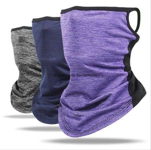 Motosiklet Bisiklet Bisiklet Kırıkları Anti UV Yüz Proctection Buz İpek Maskesi Boyun Gaiter Hood Nefes Alabilir Hızlı Kurutucu Toz Geçirmez Kafa Üçgen Spor Scarf Bandana