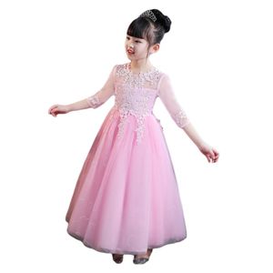 Moda prenses elbise kızlar yaz tarzı çocuk düğün etek performans kostümleri çocuklar için uzun 2803302j