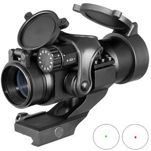 Ateş Wolf Kırmızı Yeşil Dot Tüfekler 32mm M2 Sighting Teleskop Taktik Lazer Tabancası Picatinny Rail Tüfek için Kapsam Kapsamı