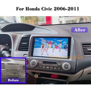 Carplay Honda Civic için Otomatik 2004-2011 Navigator Araba GPS Navigasyon Sistemi Uydu Navigator Araç DVD Oyuncu Tracker Bluetooth Wifi Stereo Otomatik Radyo Dokunmatik Ekran