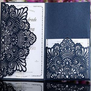 Elegant Card Invitation Индивидуальное карманное складное приглашение на складывание.