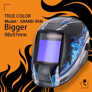 Welding Helmets Auto darkening welding helmet/welding mask/MIG MAG TIG True Color/Real Color/4arc sensor/Solar cell Grand-918I/958I 230721