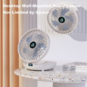 Diğer ev bahçesi duvarlı masaüstü fan typeC şarj taşınabilir masa fanları 3 hız sessiz fırçasız motor katlanabilir hava soğutucu ofis 230721