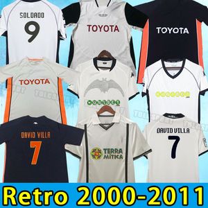 Valencias Futbol Formaları Vicente Mendieta Mens Retro 10 11 Silva 06 07 Ev Beyaz Uzak Siyah Retro Futbol Gömlek Kısa Kollu 2006 2007 2009 2010 2001 2011 00 01