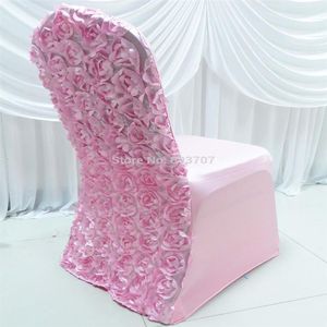 Tam 20 adet SPANDEX Streç Lycra Sandalye Kapağı 3D saten rozet çiçek back279b