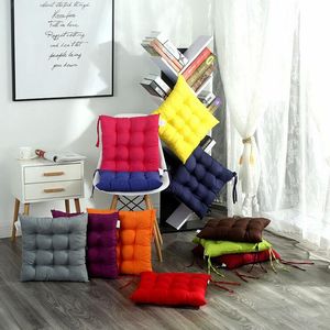 Ev koltuk yastık ped 40x40cm kare yumuşak ofis bar sandalye yastıkları düz renkli kanepe yastık kalça sandalye yastık
