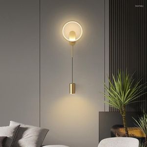 Duvar lambası Modern Stil LED Switch Boynuz Sconce Deco Mumlar Kore Oda Dekoru