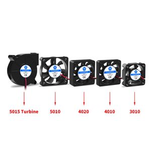 5015/4010/4020 12V&24V Cooling Turbo Fan Brushless 3D Printer Parts 2Pin For Extruder DC Cooler Blower Part Black Plastic Fans