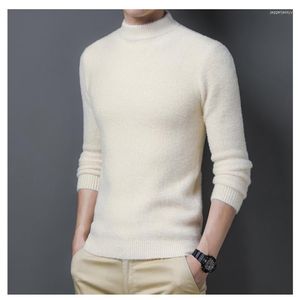 Erkek Sweaters Kış Moda Sıradan Tişörtler Keçi Siyah Belktlanka Kazak Bej Peluş Bluz Bluz Erkek Termal Velvet Erkekler