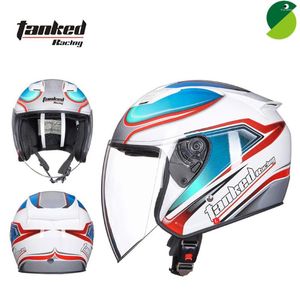 Motosiklet Kaskları Tanklı Yarışan Açık Yüz Kask T536 Scooter Capacete de Moto Cascos Casque Erkek Kadınlar İçin