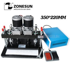 Zonesun 35x22cm Elektrikli Deri Kesme Makinesi Fotoğraf Kağıdı PVC/EVA Sac Küf Kesici Tıkan Ölüm için Kalıcı Kesme Aracı