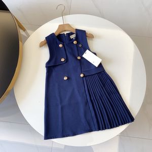 Kızlar Elbise Kız Etek Bebek Giysileri Uzun Kollu İki Parça Set Çocuk Tasarımcı Elbiseler Fasion Dantel Metal Düğmeleri Top Marka Bahar Sonbahar Kış
