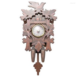 Смотреть наборы для ремонта винтажные дома декоративные птичьи настенные часы, висящие деревянные кукушки гостиной маятник